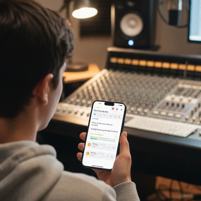 Audio Recorder feature: Built-in audio recorder with take management for capturing melodies, vocals, and songwriting ideas