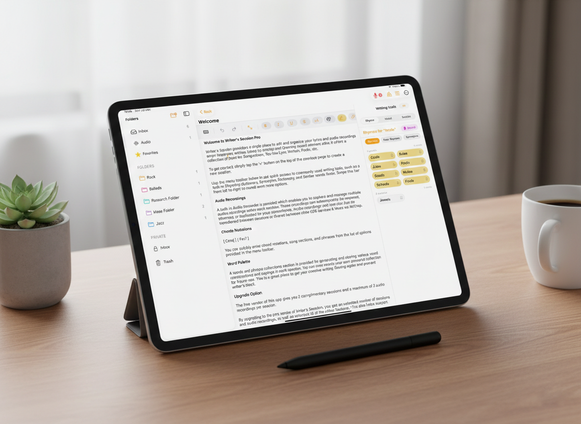 Rhyme Lookup feature: Offline rhyming dictionary, synonym finder, and standard dictionary for finding perfect rhymes and expanding vocabulary